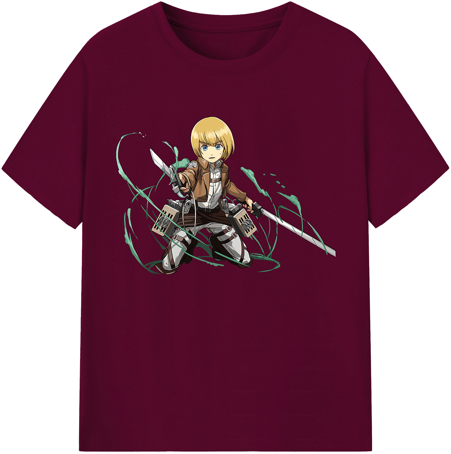 （画像用） 進撃の巨人 アルミン·アルレルト Attack on Titan Armin Arlert レディースカジュアルプリントTシャツ（綿100％）